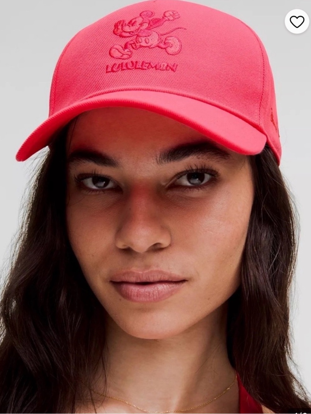 Lululemon x Disney Mickey Mouse Dad Hat Baseball Cap Pink S/M Rare